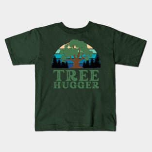 Tree Hugger Retro - Earth Day Kids T-Shirt